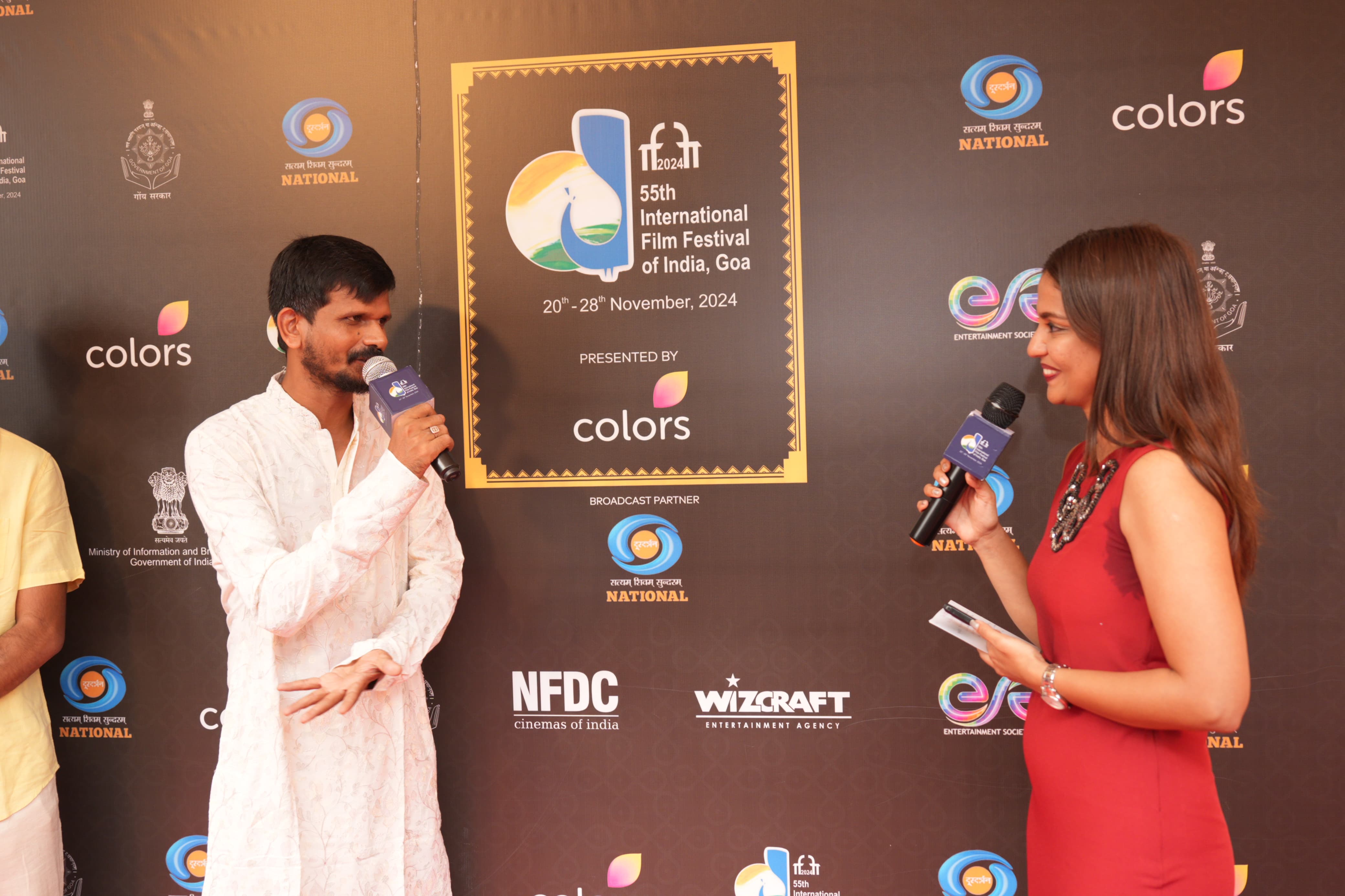 Manoj Mahara, protagonist of _P for Paparazzi_ at its red carpet at 55th IFFI_